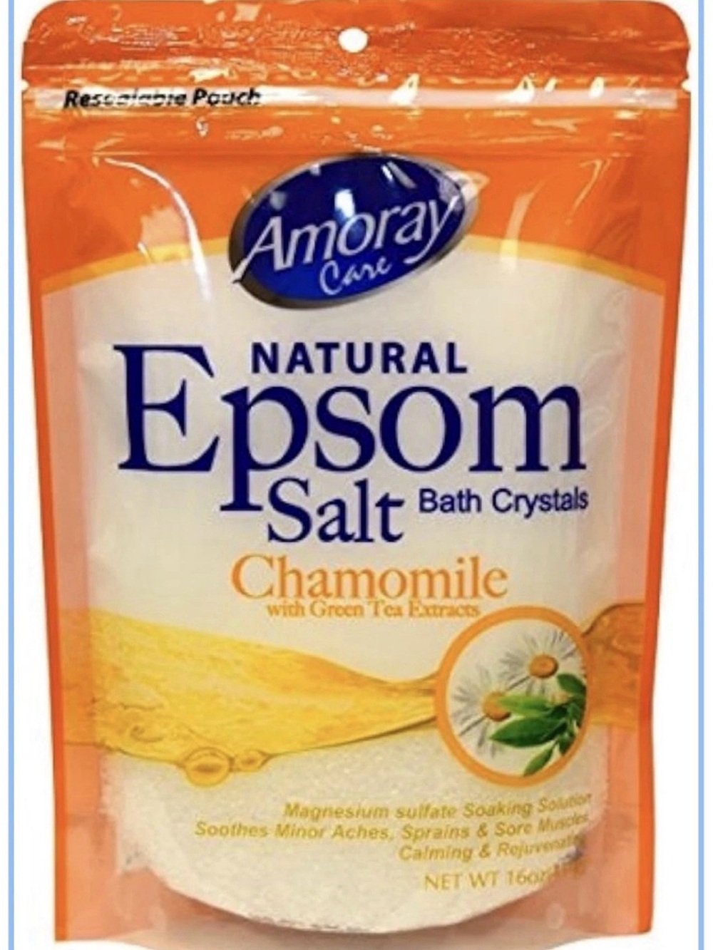 Amoray Care Chamomile Epsom Salt Bath Crystals - Orange
